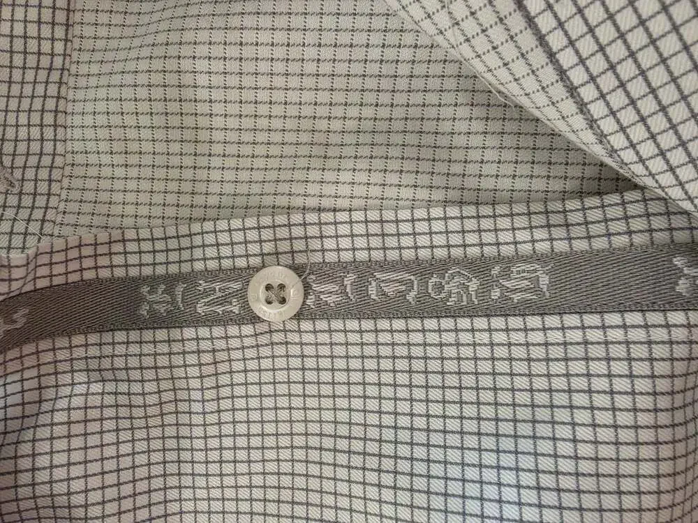English Laundry Long Sleeve Dress Shirt Grid Print Sz Large